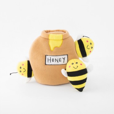 Peluche interactive Zippy Paws - Pot de miel & abeilles