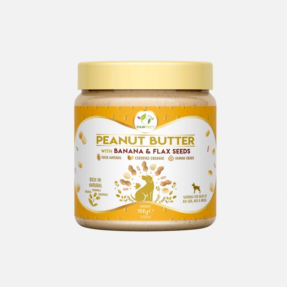 Beurre de cacahuète Pawfect à la banane et aux graines de lin - 275 g